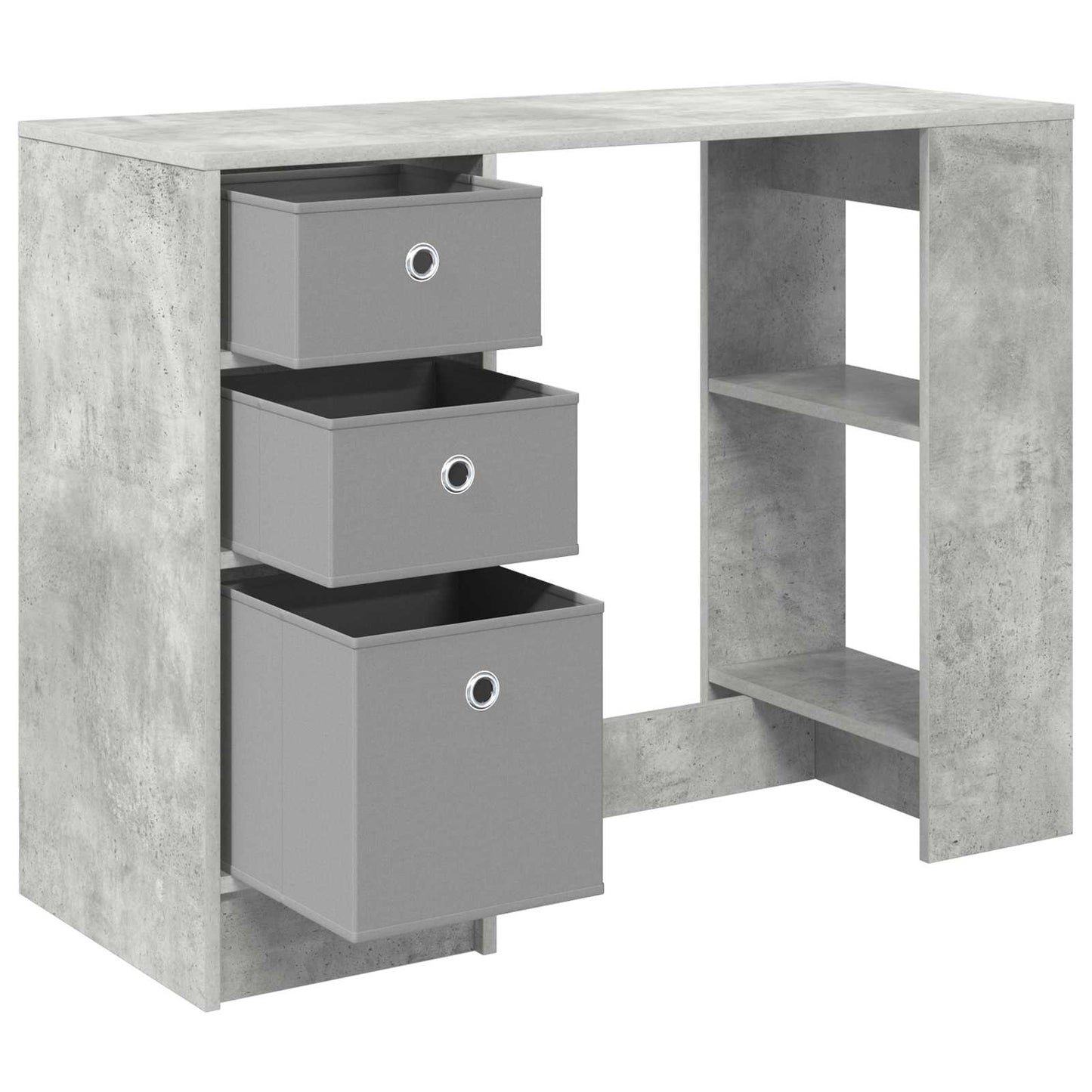vidaXL Γραφείο Σκυρόδεμα Γκρι 100 x 40 x 75 cm Επεξεργασμένο Ξύλο