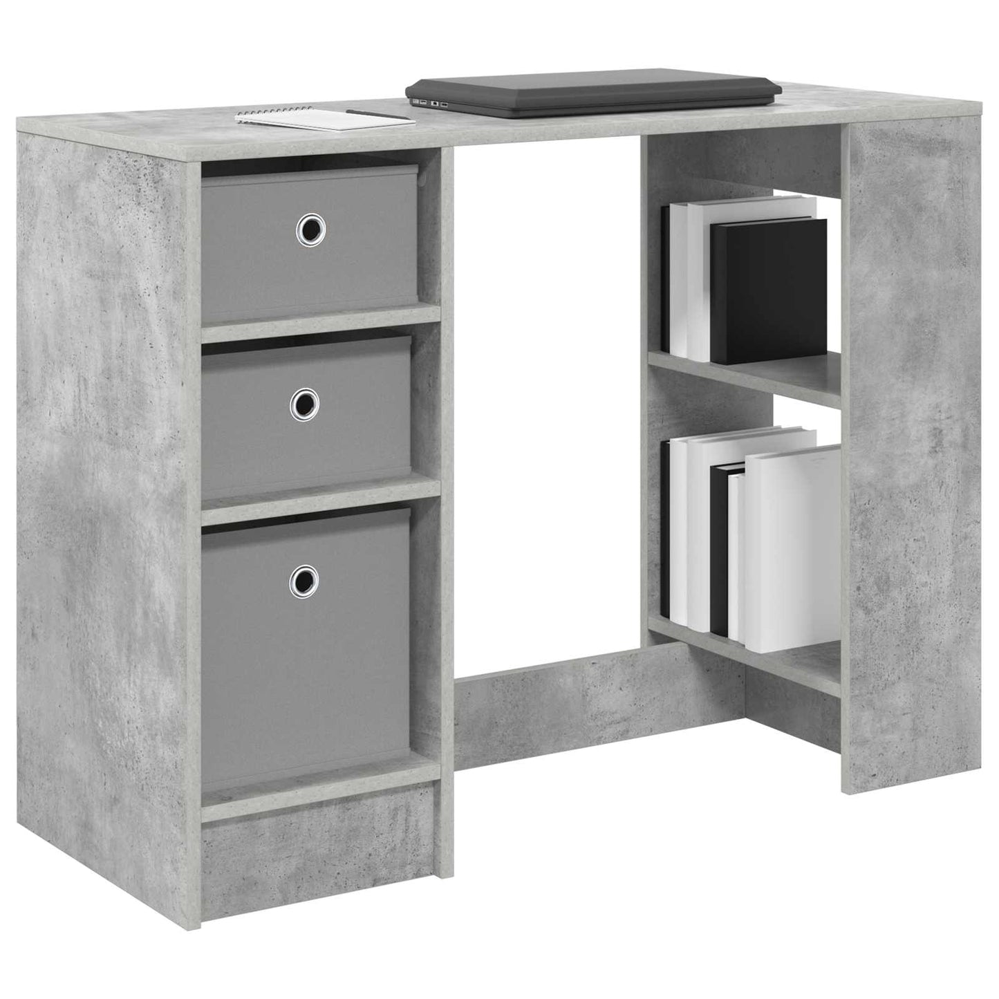 vidaXL Γραφείο Σκυρόδεμα Γκρι 100 x 40 x 75 cm Επεξεργασμένο Ξύλο