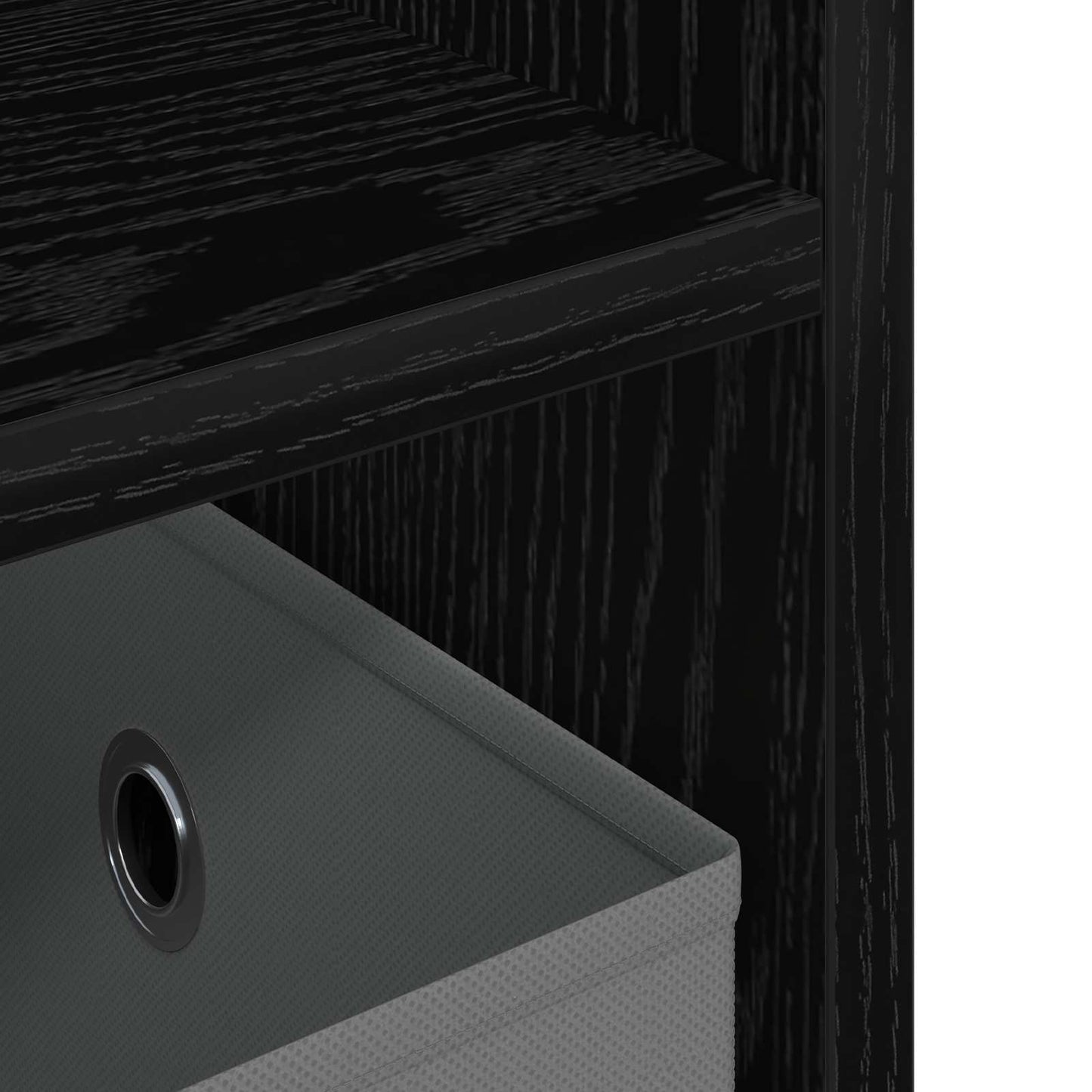 vidaXL Βάση τηλεόρασης με συρτάρι Μαύρη Οξυά 79 x 40 x 48 εκ