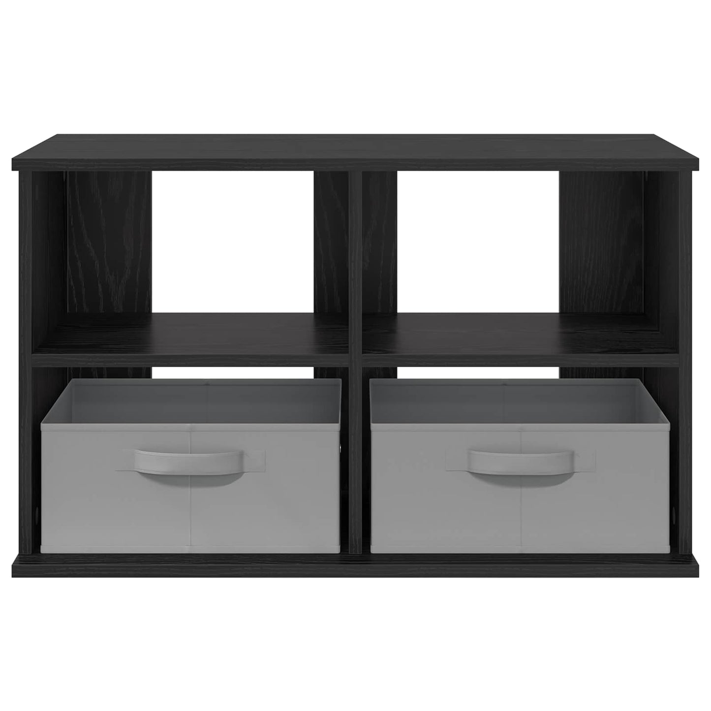 vidaXL Βάση τηλεόρασης με συρτάρι Μαύρη Οξυά 79 x 40 x 48 εκ