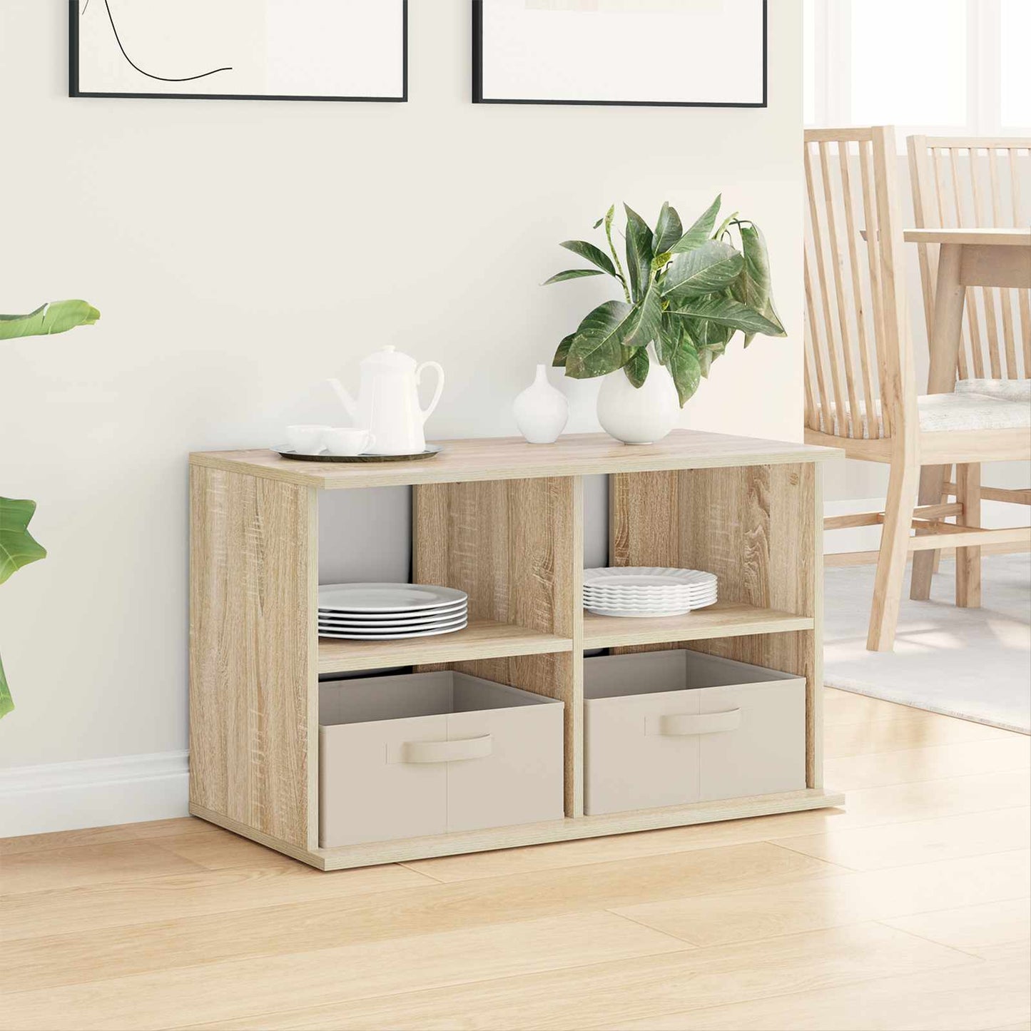 vidaXL Βάση τηλεόρασης με συρτάρι Δρύς Sonoma 79 x 40 x 48 εκ