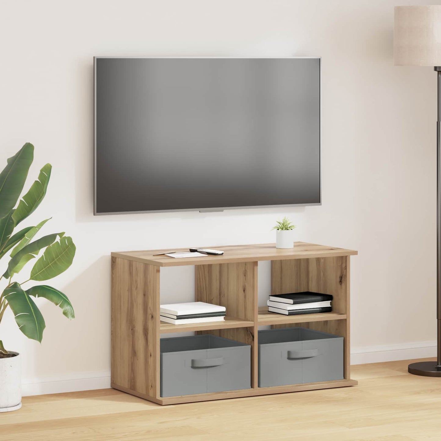 vidaXL Βάση τηλεόρασης 79 x 40 x 48 εκ Artisan Oak
