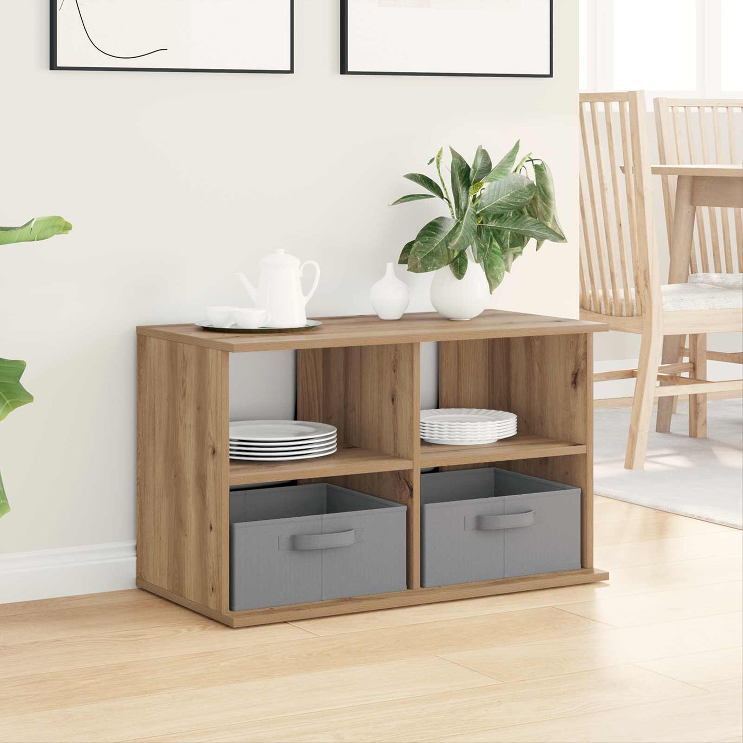 vidaXL Βάση τηλεόρασης 79 x 40 x 48 εκ Artisan Oak