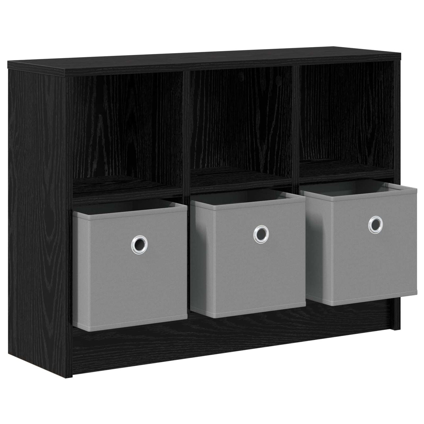 vidaXL Πλαϊνό γραφείο με συρτάρι Μαύρη Οξυά 73,5 x 22,5 x 53,5 εκ