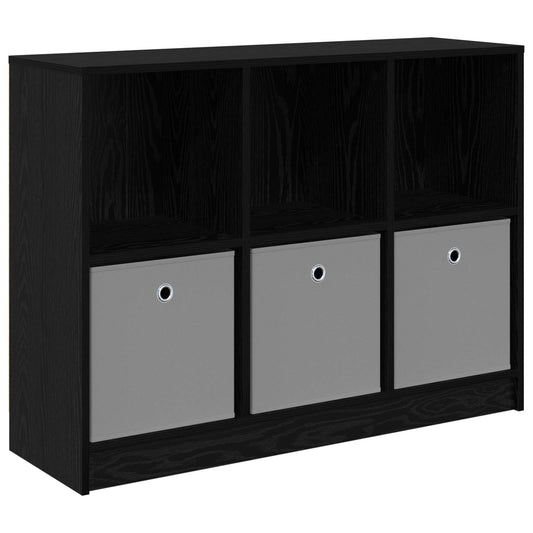 vidaXL Πλαϊνό γραφείο με συρτάρι Μαύρη Οξυά 102 x 32 x 73,5 εκ
