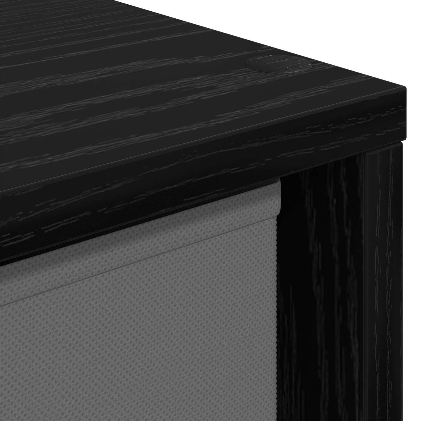 vidaXL Πλαϊνό γραφείο με συρτάρι Μαύρη Οξυά 49,5 x 22 x 47 εκ