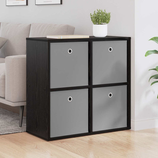 vidaXL Πλαϊνό γραφείο με συρτάρι Μαύρη Οξυά 68,5 x 32 x 67 εκ