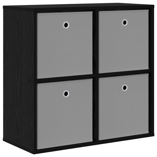 vidaXL Πλαϊνό γραφείο με συρτάρι Μαύρη Οξυά 68,5 x 32 x 67 εκ