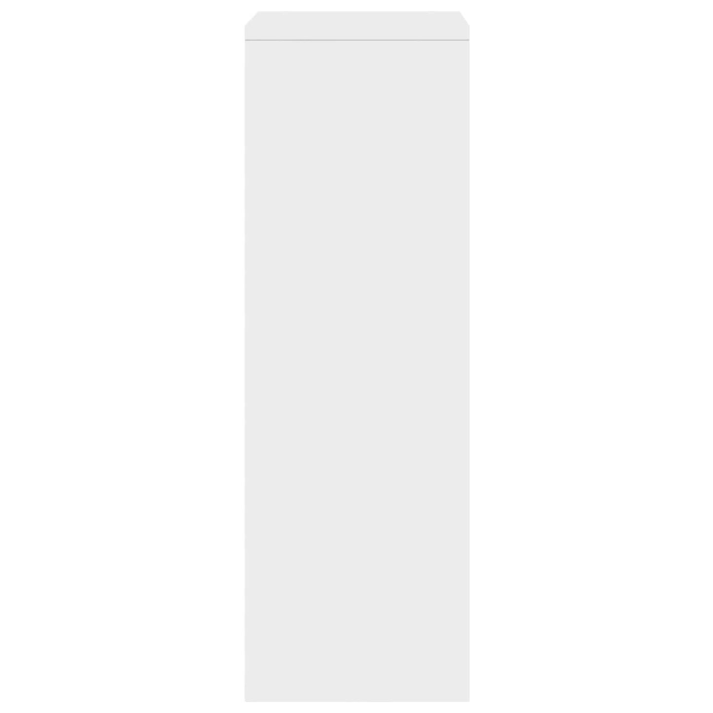 vidaXL Πλαϊνό γραφείο με συρτάρι Λευκό 25,5 x 22 x 69,5 εκ