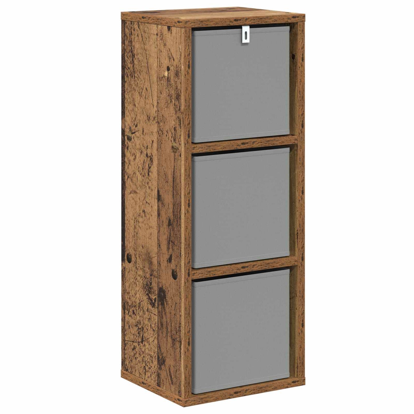vidaXL Πλαϊνό γραφείο με συρτάρι Παλιό ξύλο 25,5 x 22 x 69,5 εκ