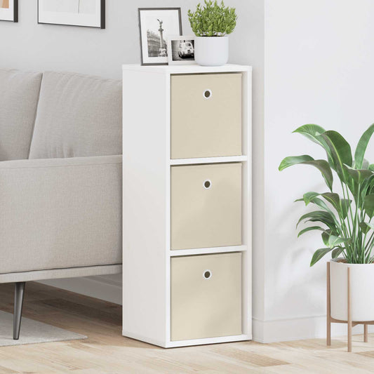 vidaXL Πλαϊνό γραφείο με συρτάρι Λευκό 30,5 x 27 x 84,5 εκ