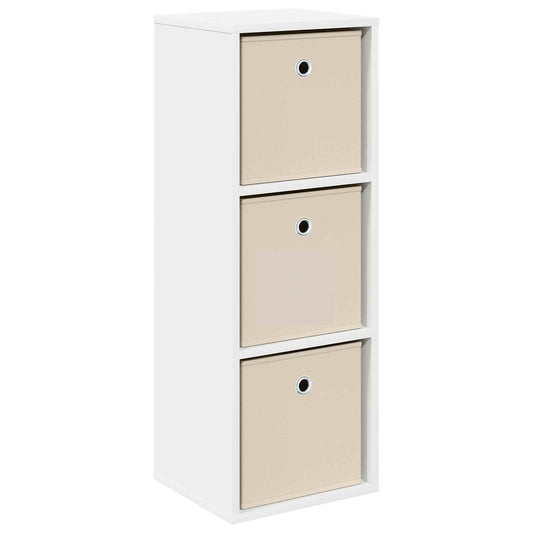 vidaXL Πλαϊνό γραφείο με συρτάρι Λευκό 30,5 x 27 x 84,5 εκ