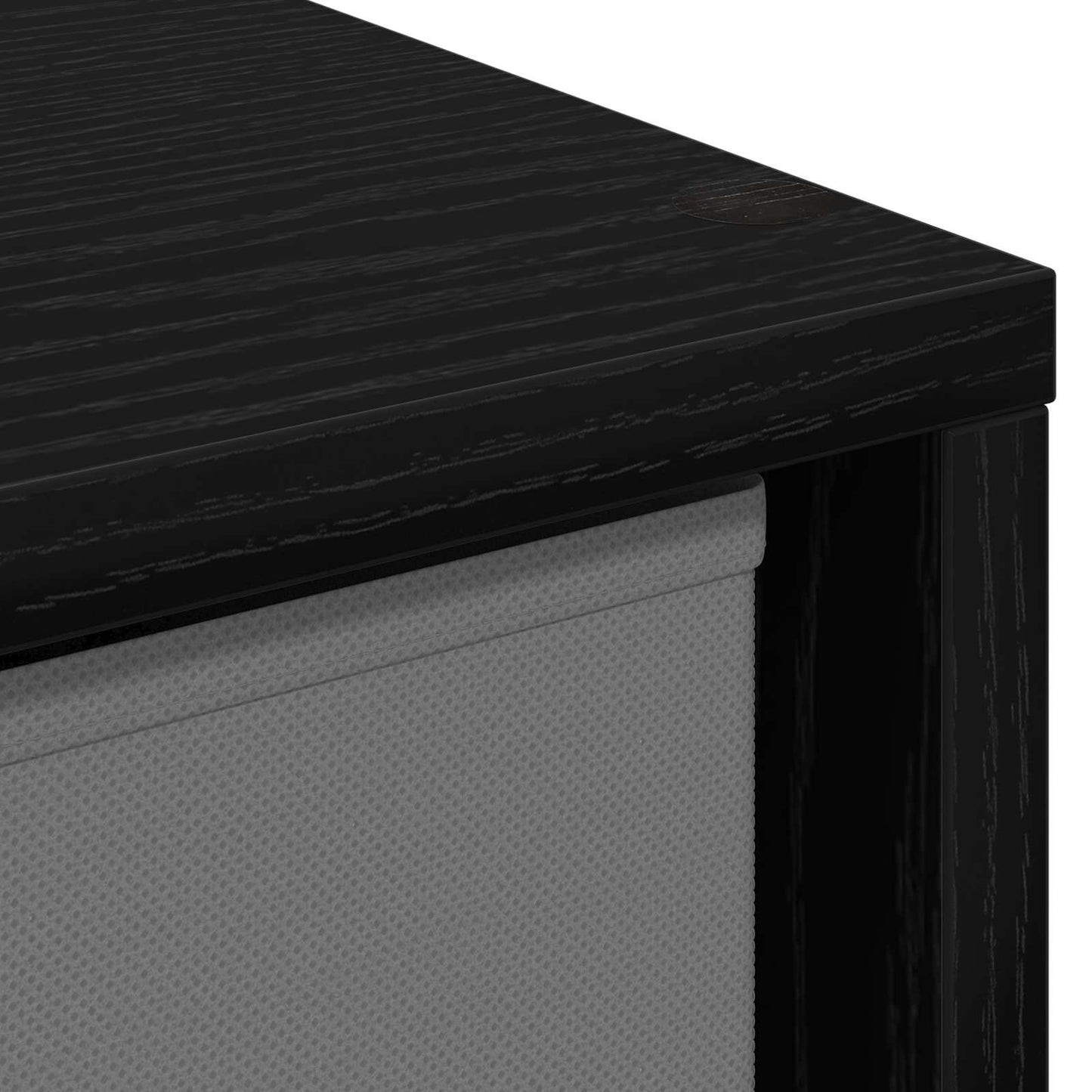 vidaXL Πλαϊνό γραφείο με συρτάρι Μαύρη Οξυά 30,5 x 27 x 84,5 εκ