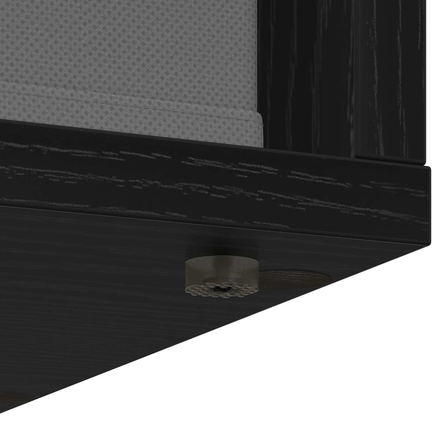 vidaXL Πλαϊνό γραφείο με συρτάρι Μαύρη Οξυά 30,5 x 27 x 84,5 εκ