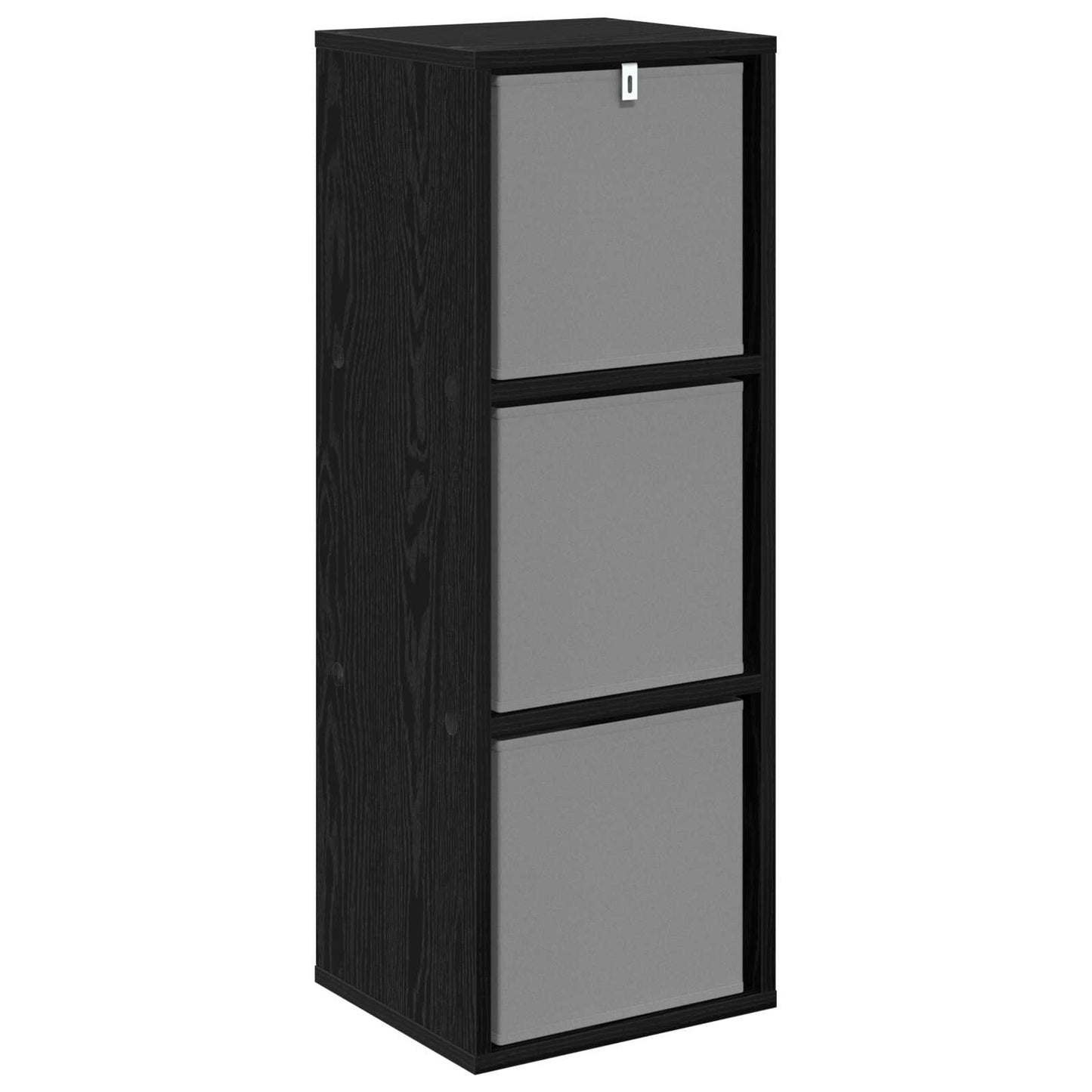 vidaXL Πλαϊνό γραφείο με συρτάρι Μαύρη Οξυά 30,5 x 27 x 84,5 εκ