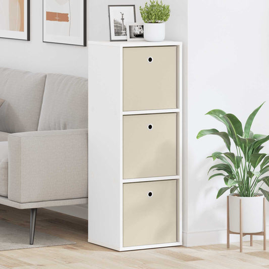vidaXL Πλαϊνό γραφείο με συρτάρι Λευκό 35 x 32 x 99,5 εκ