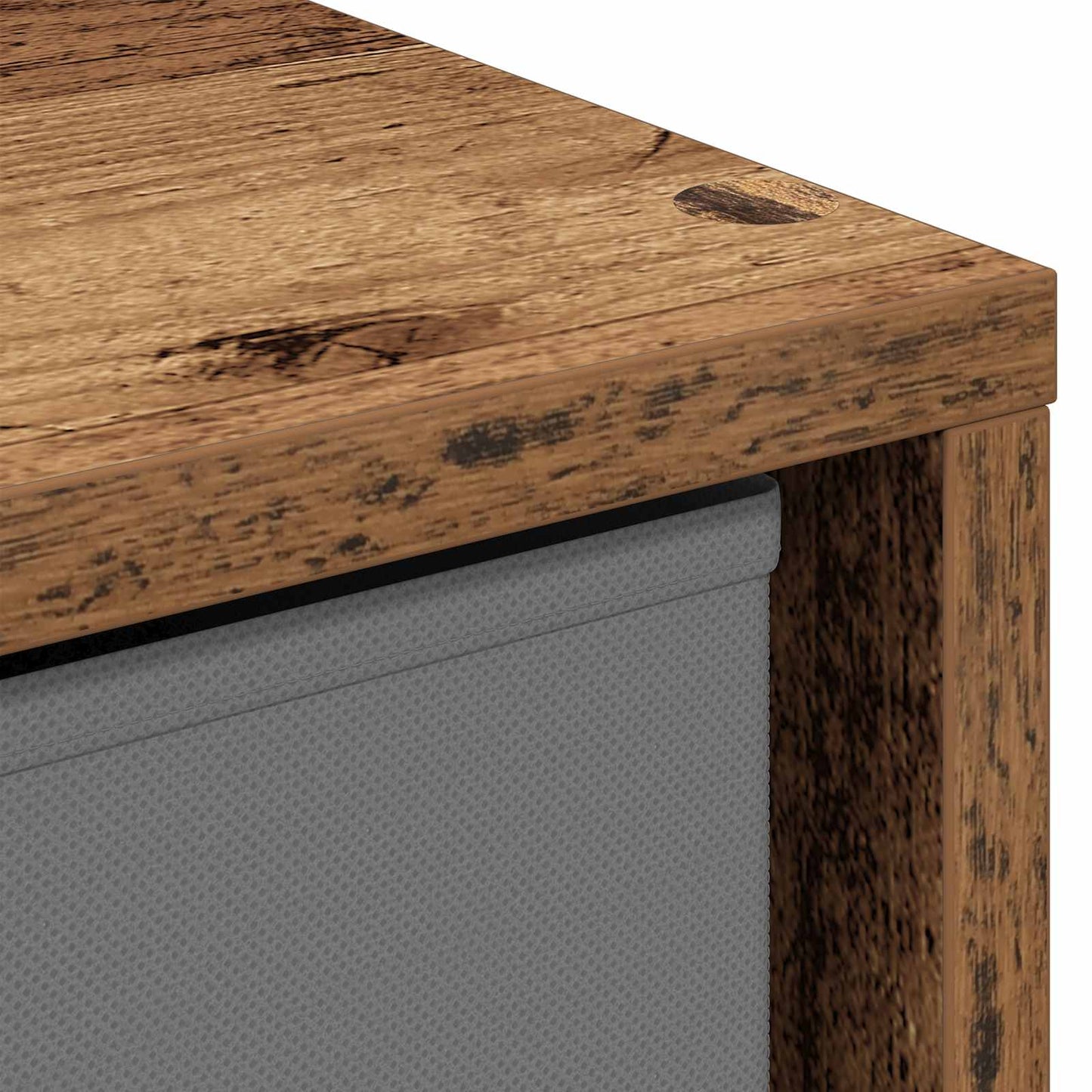vidaXL Πλαϊνό γραφείο με συρτάρι Παλιό ξύλο 35 x 32 x 99,5 εκ