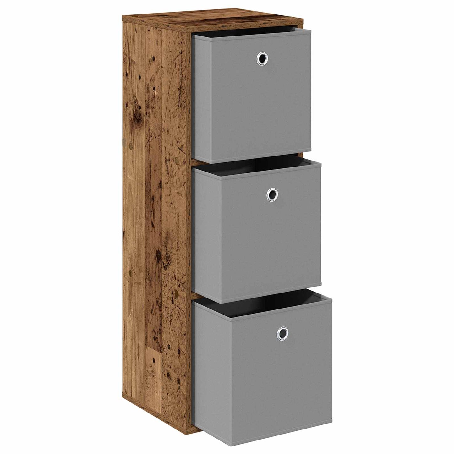 vidaXL Πλαϊνό γραφείο με συρτάρι Παλιό ξύλο 35 x 32 x 99,5 εκ