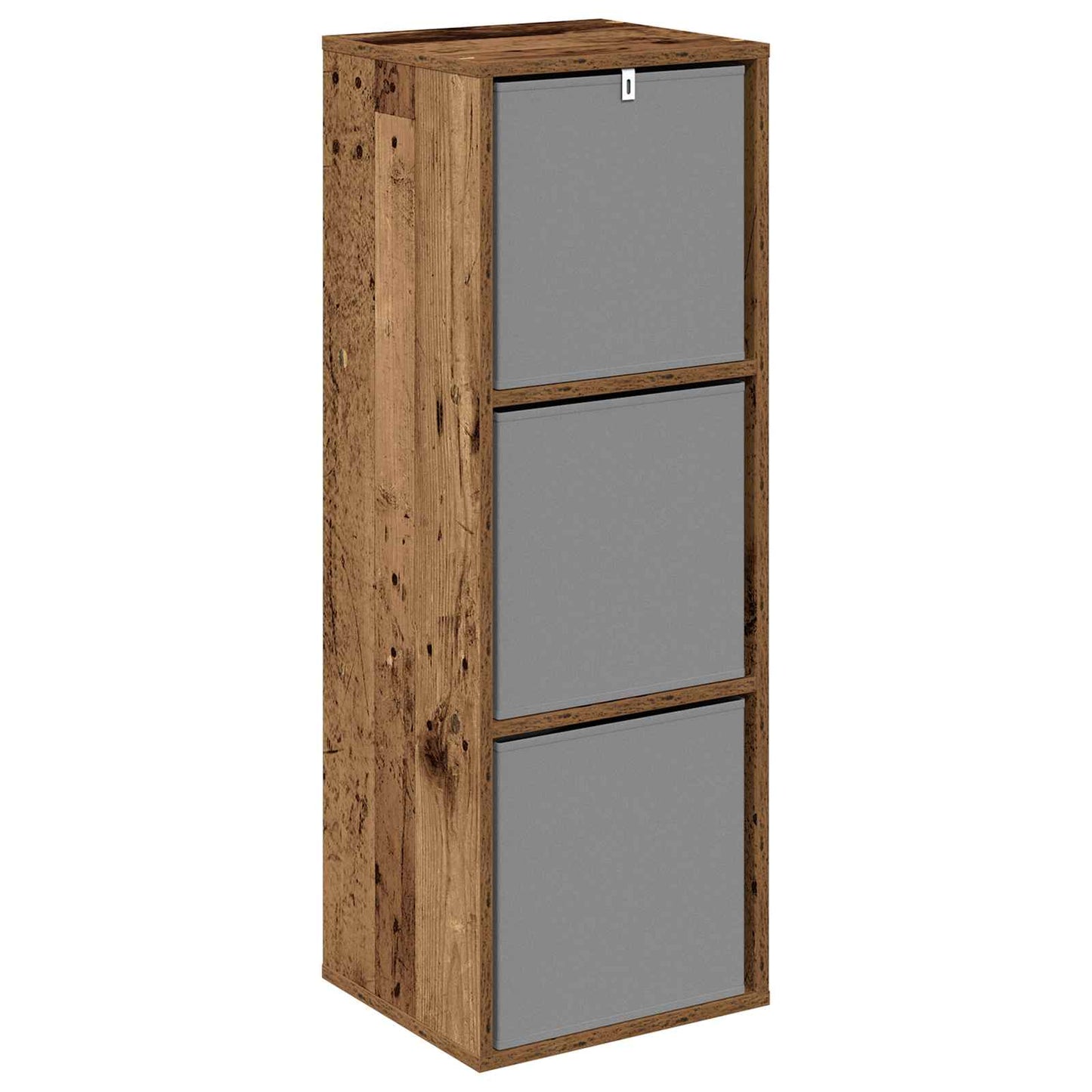 vidaXL Πλαϊνό γραφείο με συρτάρι Παλιό ξύλο 35 x 32 x 99,5 εκ