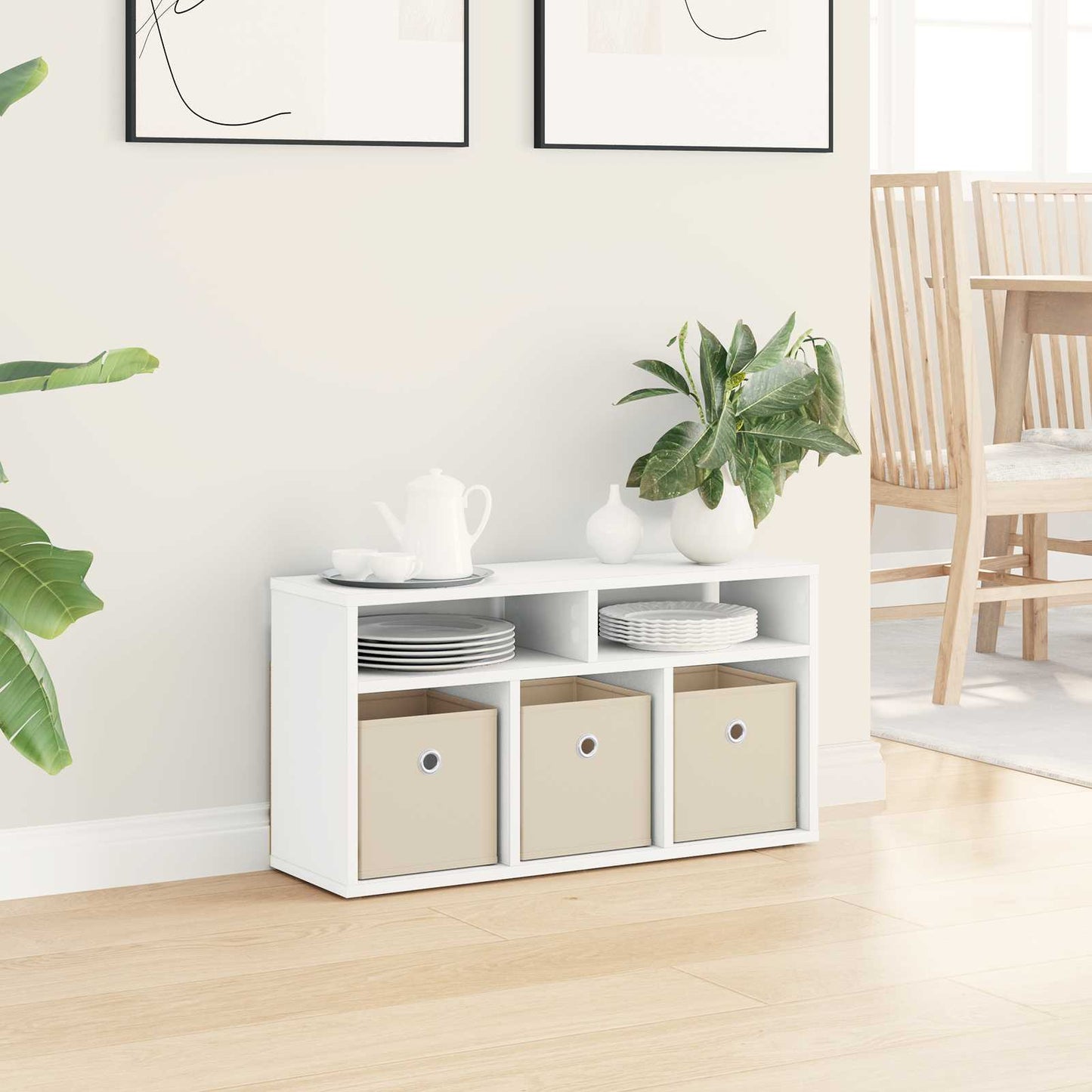 vidaXL Χαμηλό γραφείο με συρτάρι Λευκό 72 x 22,5 x 38 εκ