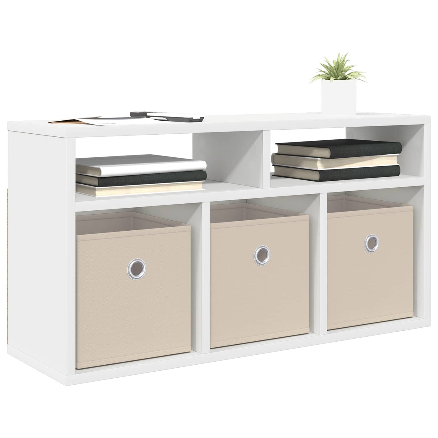 vidaXL Χαμηλό γραφείο με συρτάρι Λευκό 72 x 22,5 x 38 εκ