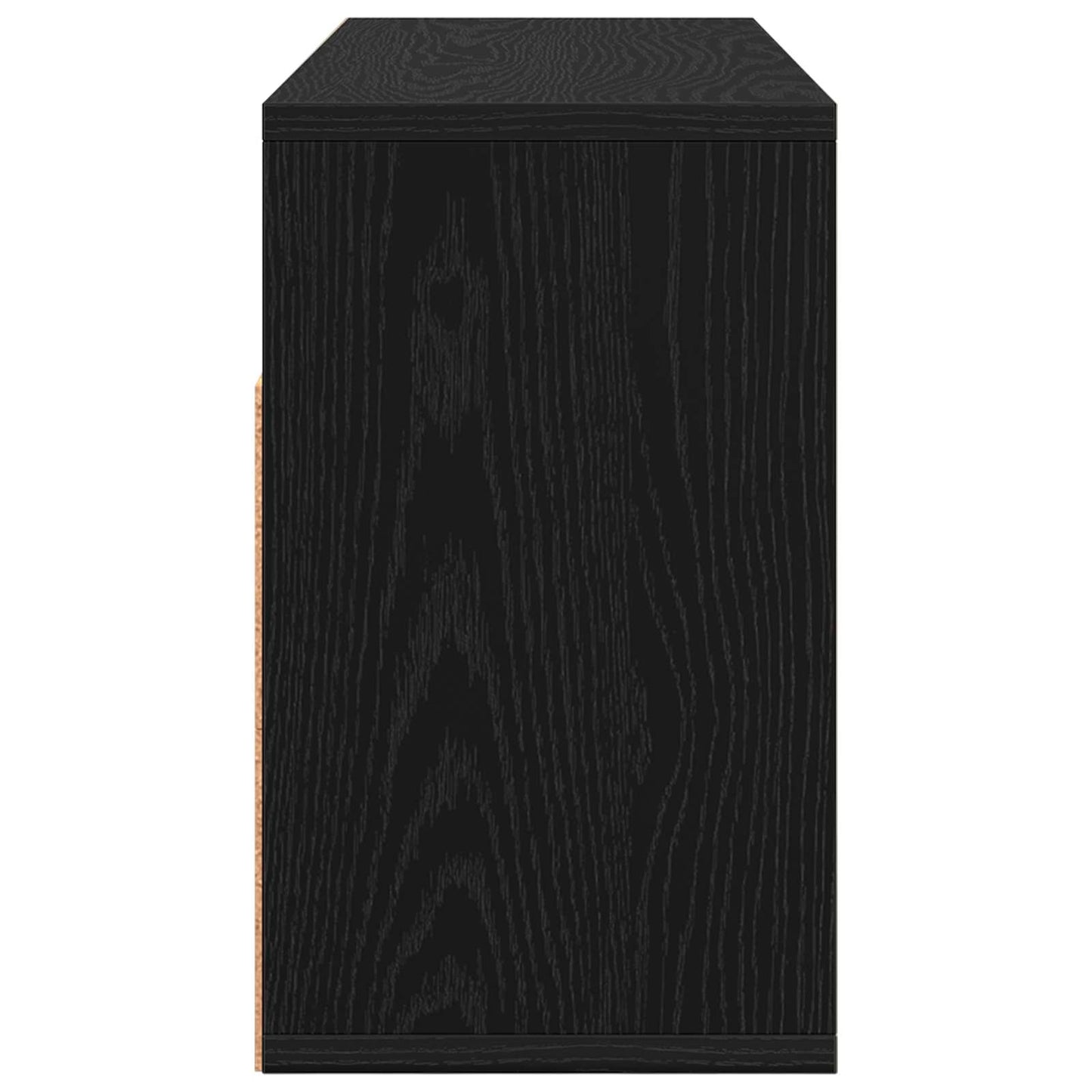 vidaXL Χαμηλό γραφείο με συρτάρι Μαύρη Οξυά 72 x 22,5 x 38 εκ