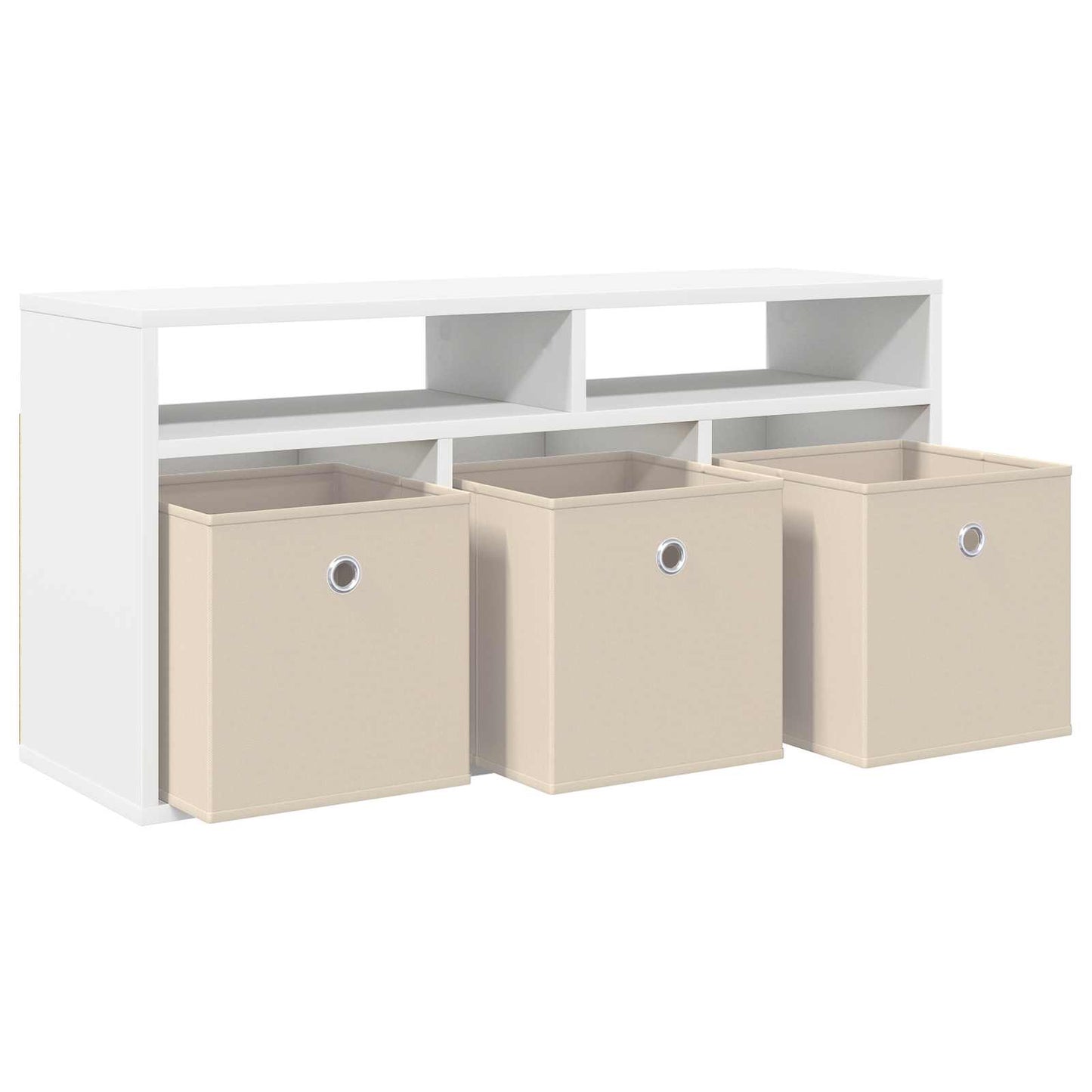 vidaXL Χαμηλό γραφείο με συρτάρι Λευκό 87 x 27,5 x 43 εκ