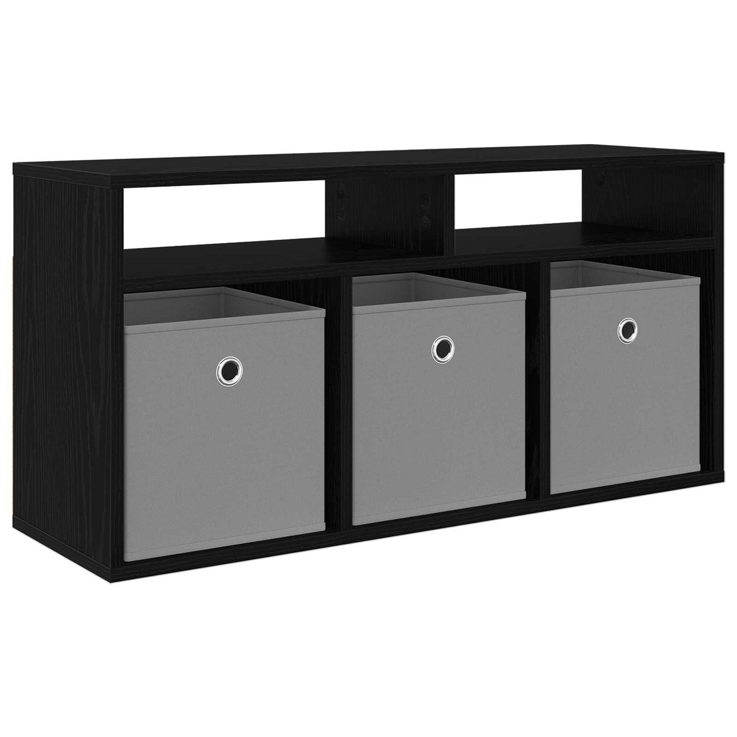 vidaXL Χαμηλό γραφείο με συρτάρι Μαύρη Οξυά 87 x 27,5 x 43 εκ