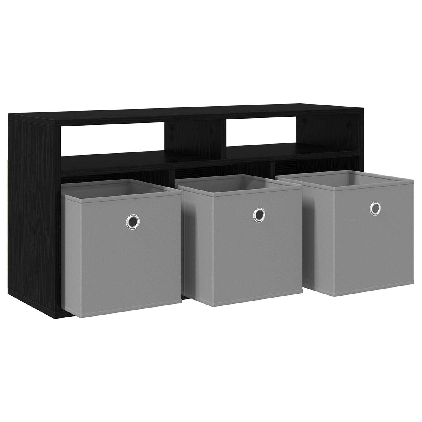 vidaXL Χαμηλό γραφείο με συρτάρι Μαύρη Οξυά 87 x 27,5 x 43 εκ