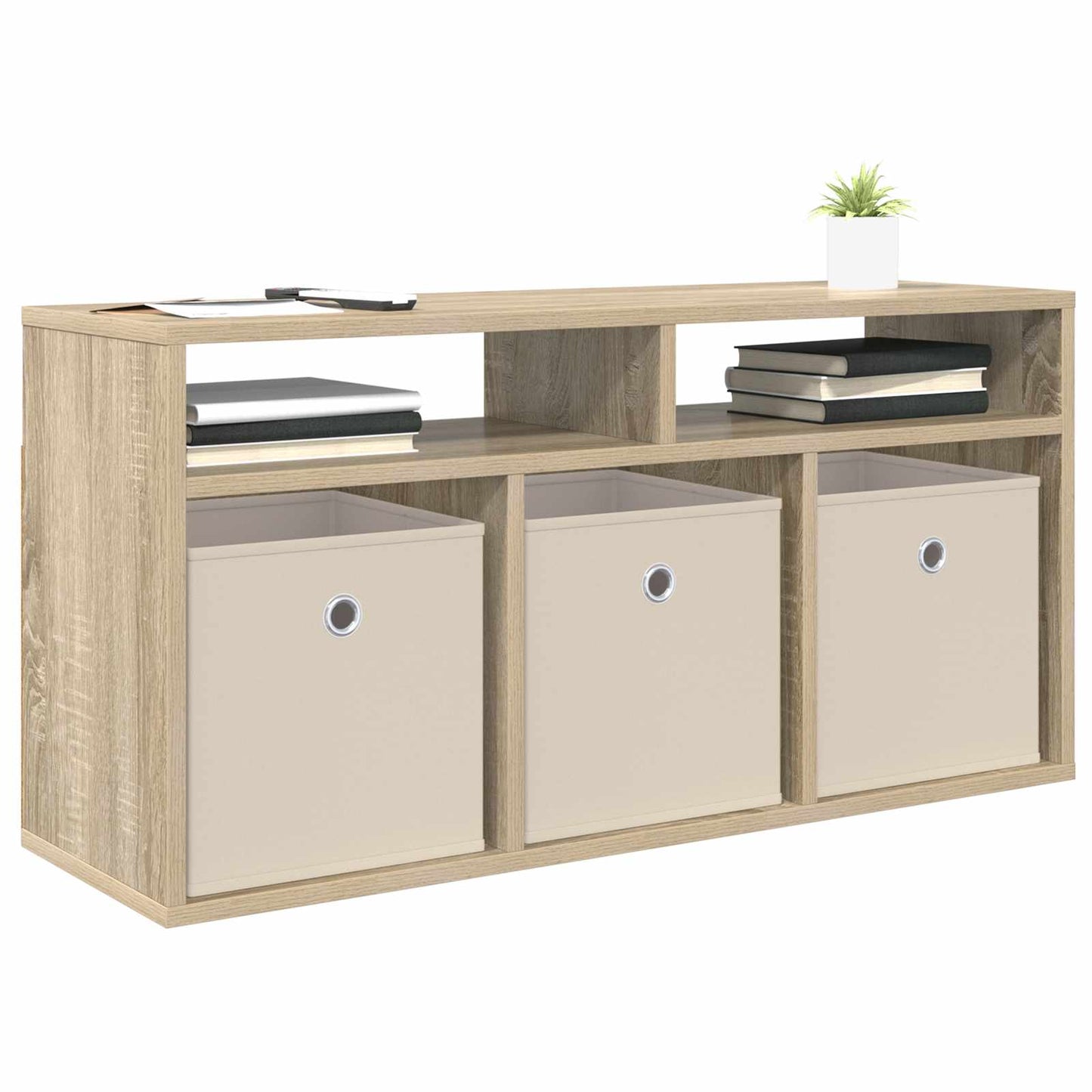 vidaXL Χαμηλό γραφείο με συρτάρι Δρύς Sonoma 87 x 27,5 x 43 εκ