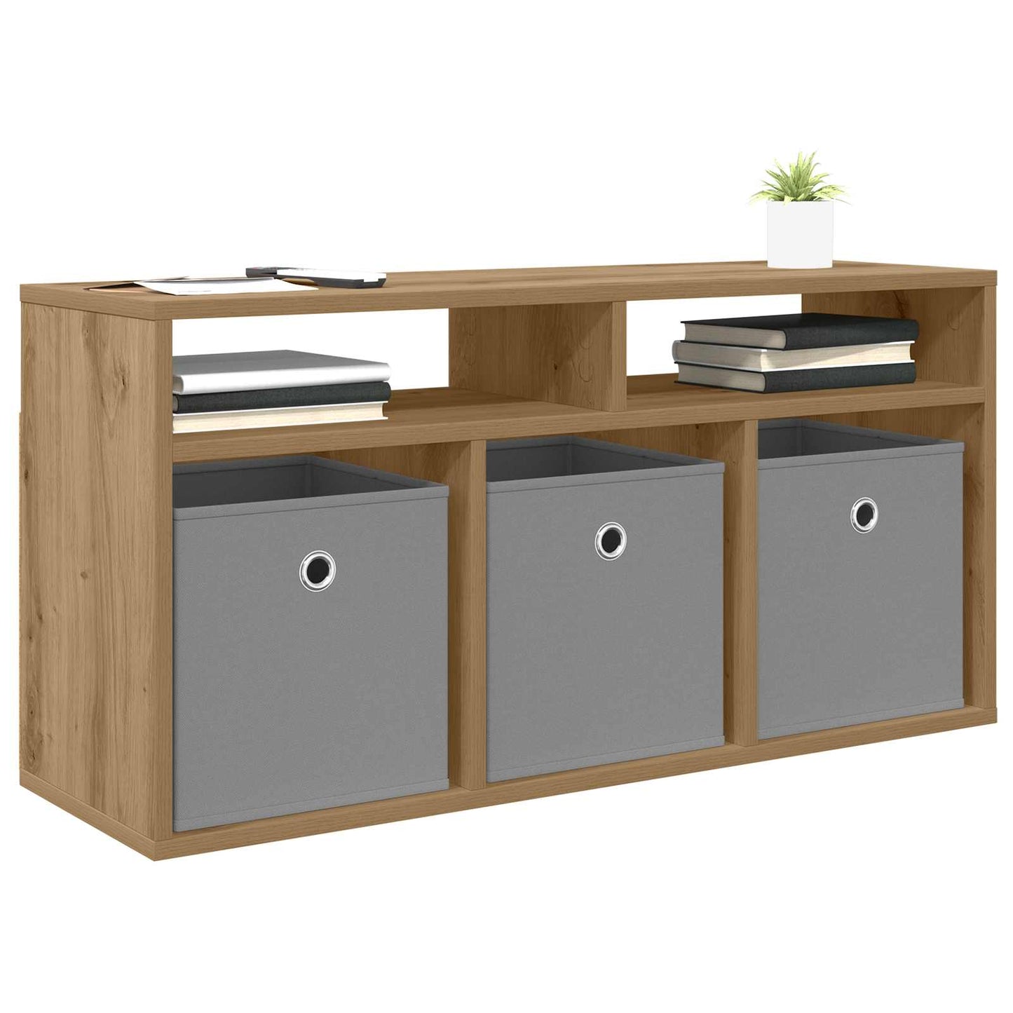 vidaXL Χαμηλό γραφείο 87 x 27,5 x 43 εκ Artisan Oak