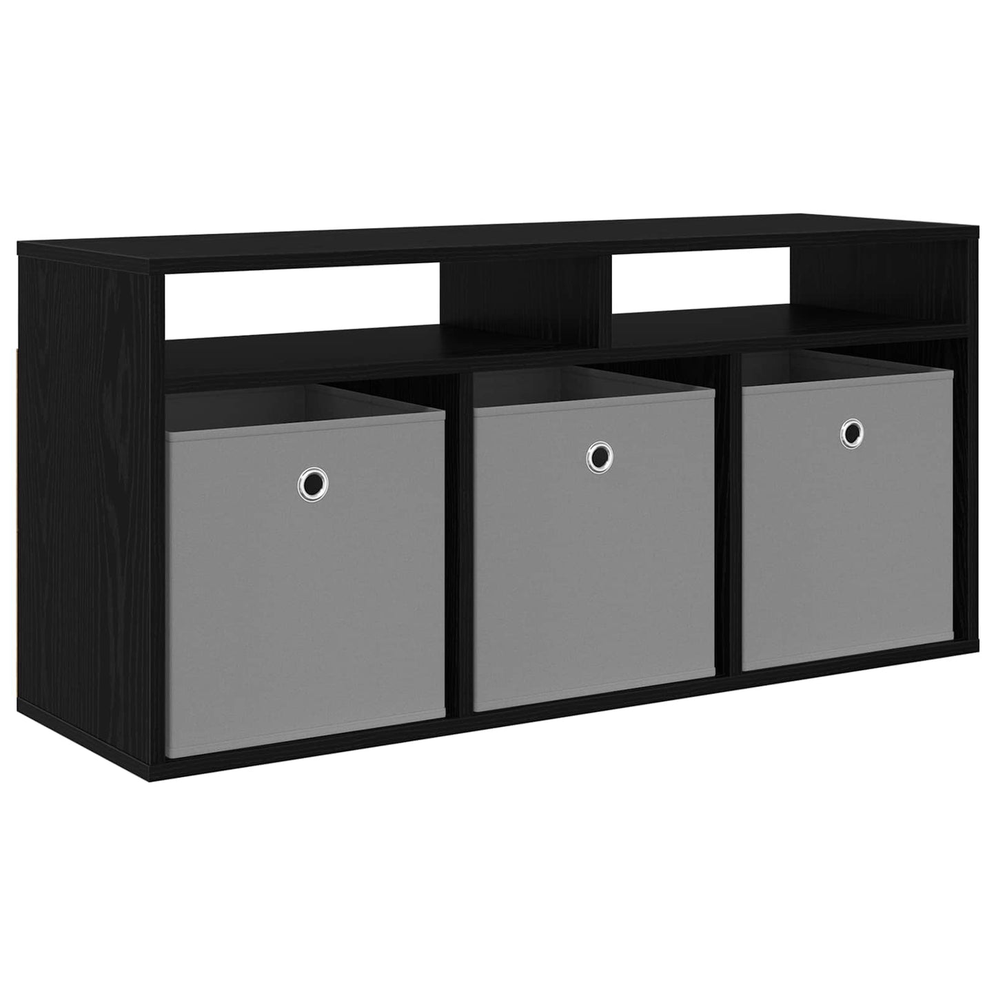 vidaXL Χαμηλό γραφείο με συρτάρι Μαύρη Οξυά 102 x 32 x 48,5 εκ.