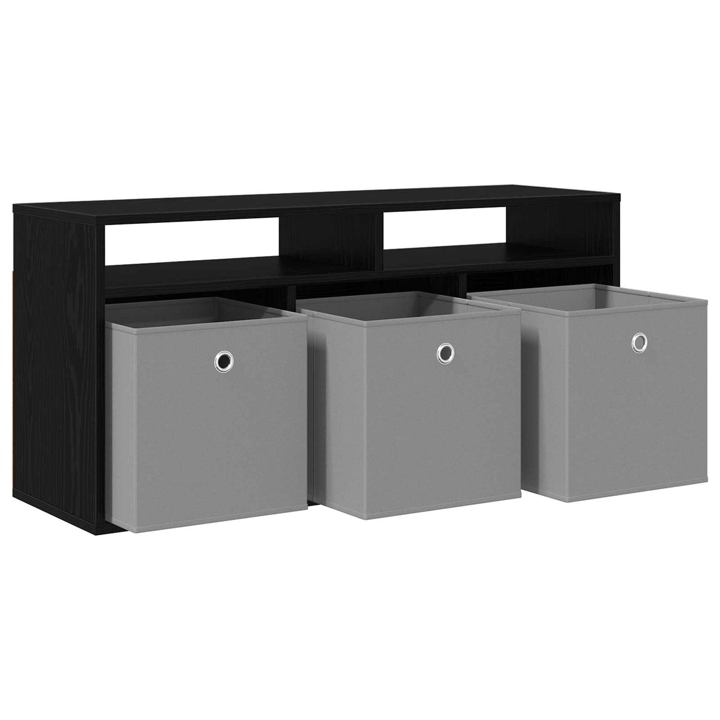 vidaXL Χαμηλό γραφείο με συρτάρι Μαύρη Οξυά 102 x 32 x 48,5 εκ.