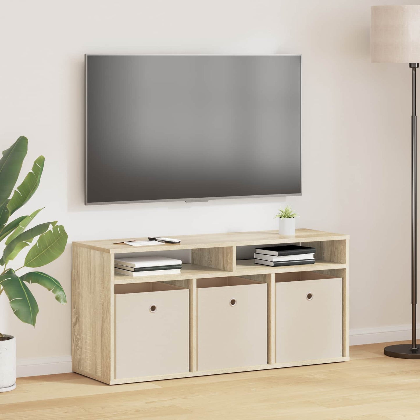 vidaXL Χαμηλό γραφείο με συρτάρι Δρύς Sonoma 102 x 32 x 48,5 εκ.