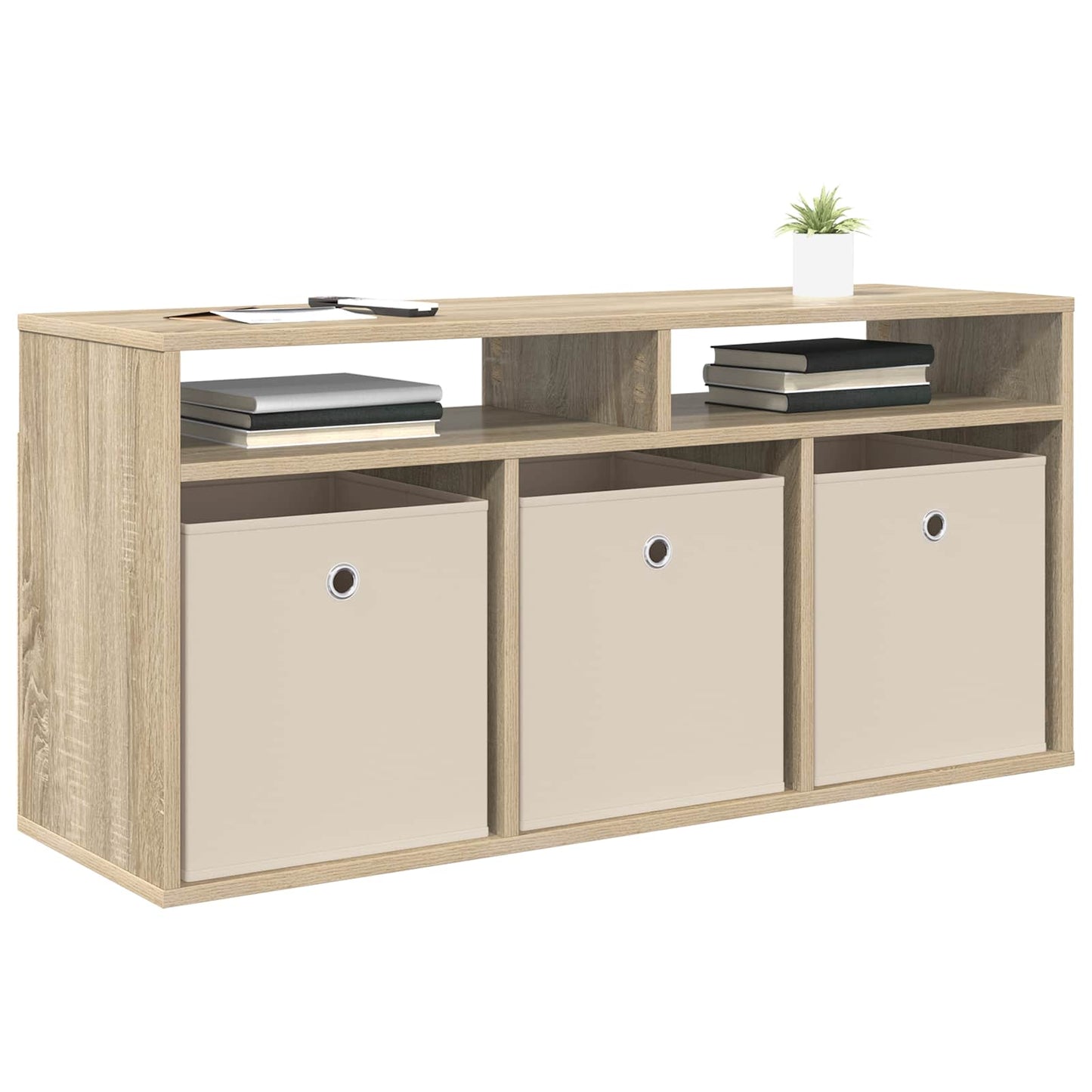 vidaXL Χαμηλό γραφείο με συρτάρι Δρύς Sonoma 102 x 32 x 48,5 εκ.