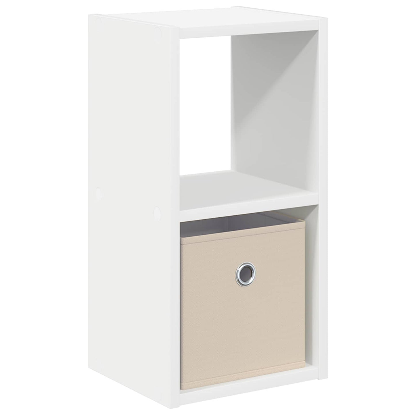 vidaXL Κομοδίνο Λευκό 25,5 x 22 x 49,5 εκ Επεξεργασμένο ξύλο