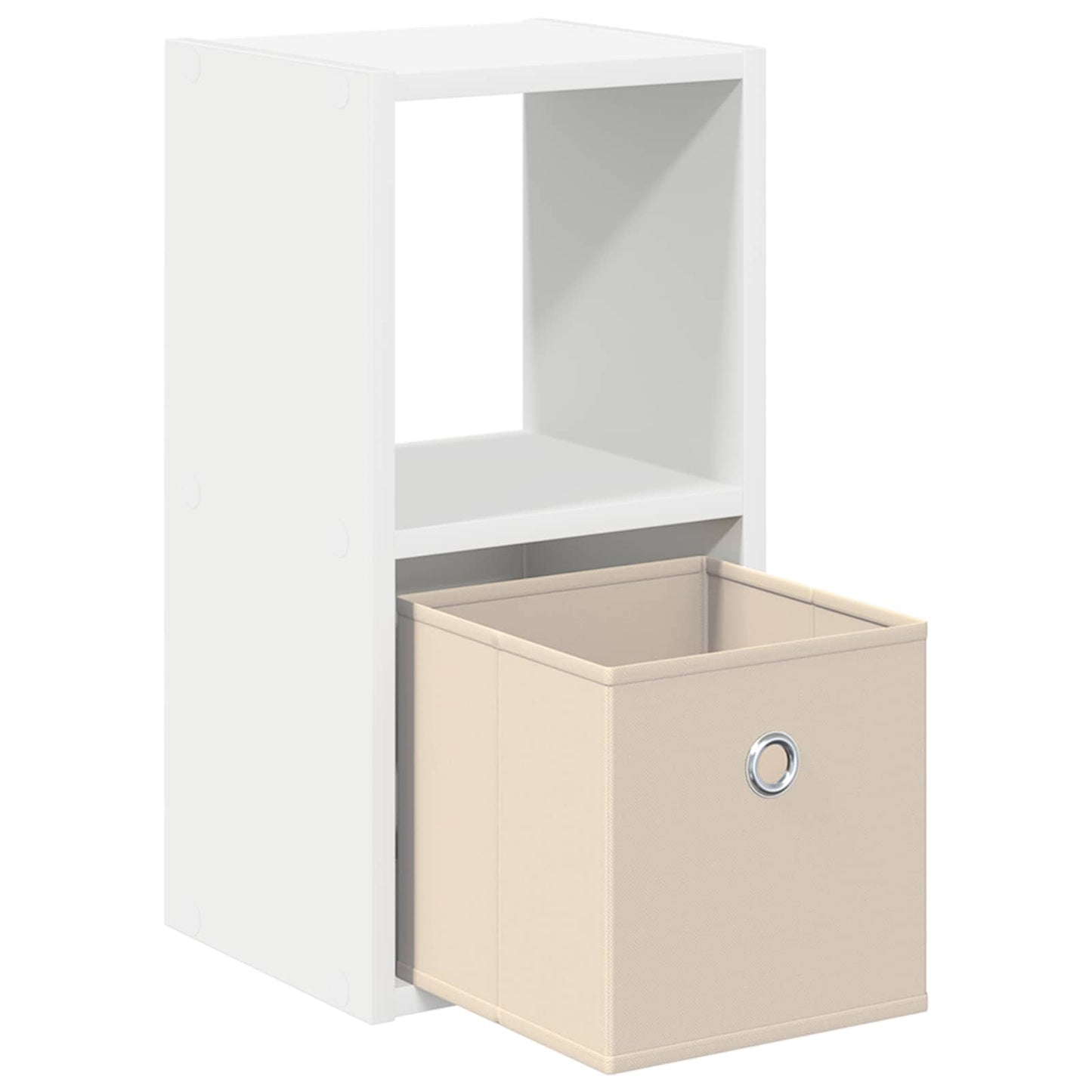 vidaXL Κομοδίνο Λευκό 25,5 x 22 x 49,5 εκ Επεξεργασμένο ξύλο