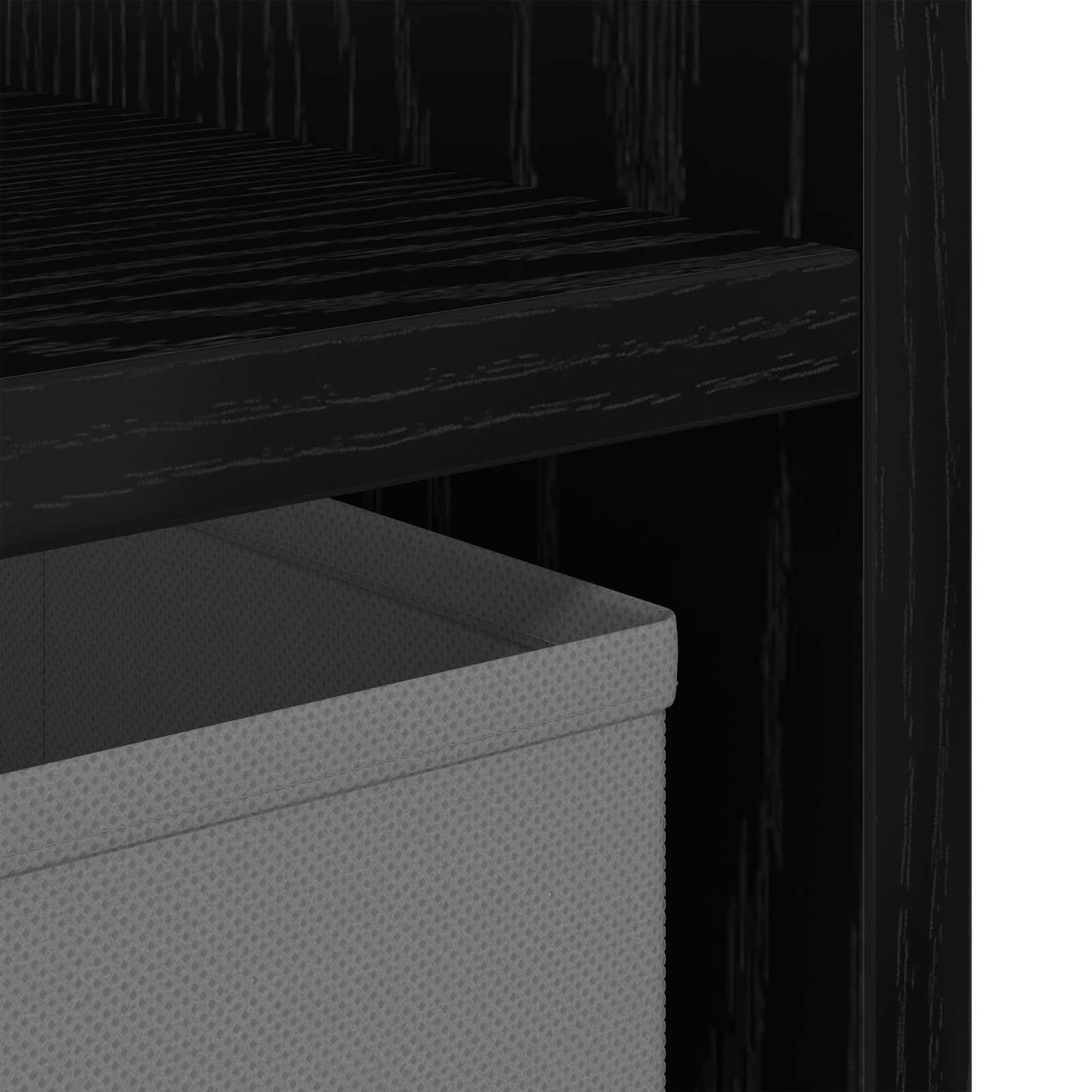 vidaXL Κομοδίνο Μαύρη Οξυά 25,5 x 22 x 49,5 εκ Επεξεργασμένο ξύλο