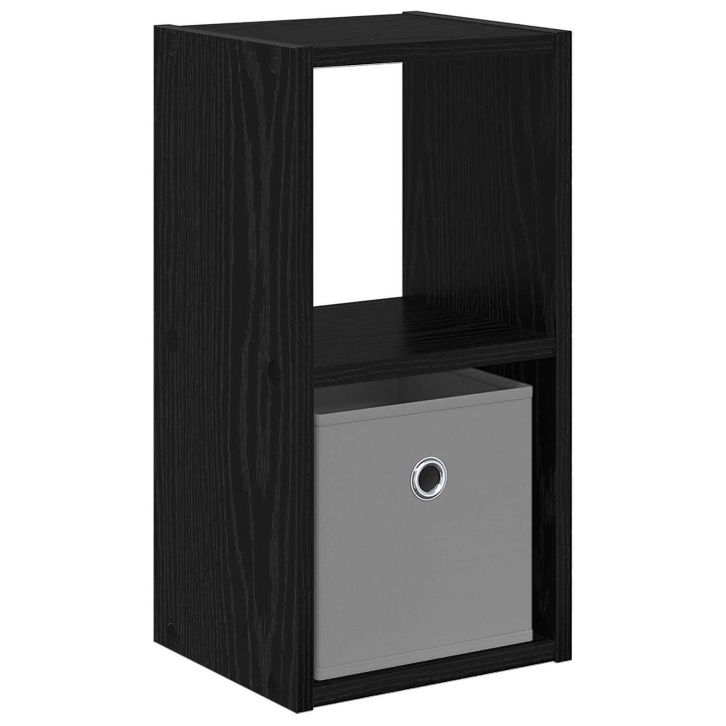 vidaXL Κομοδίνο Μαύρη Οξυά 25,5 x 22 x 49,5 εκ Επεξεργασμένο ξύλο