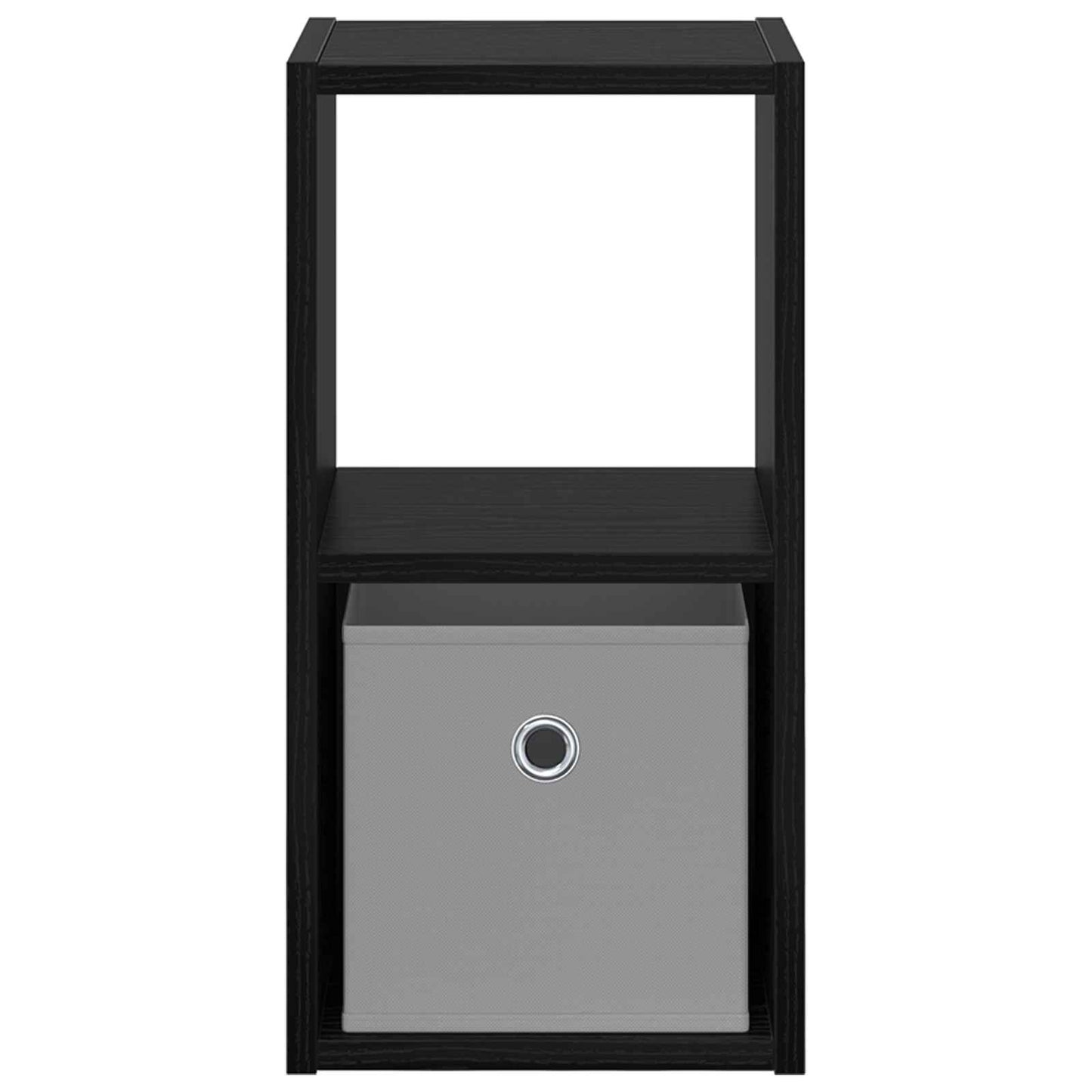 vidaXL Κομοδίνο με συρτάρι 2 pcs Μαύρη Οξυά 25,5 x 22 x 49,5 εκ