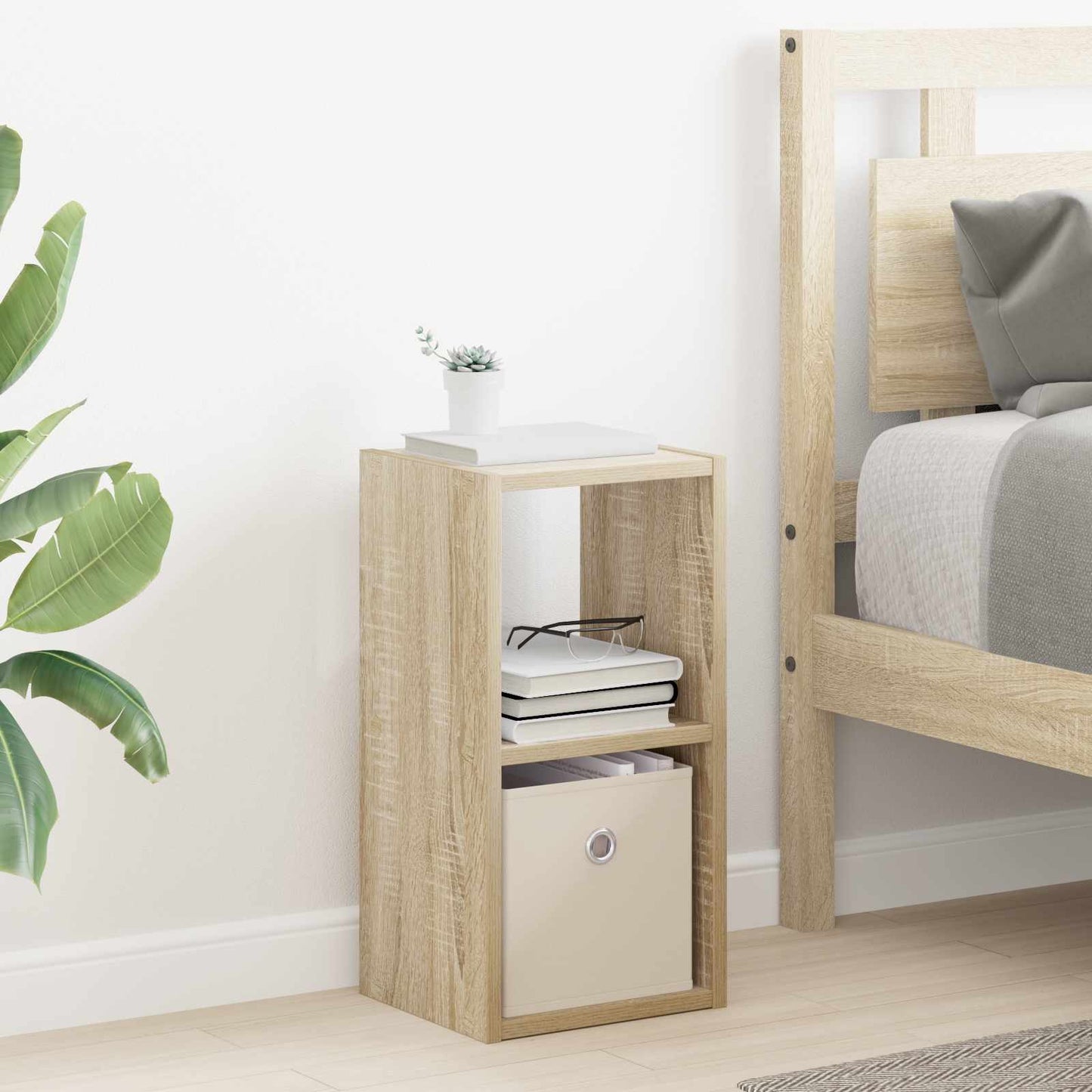vidaXL Κομοδίνο με συρτάρι 2 pcs Δρύς Sonoma 25,5 x 22 x 49,5 εκ