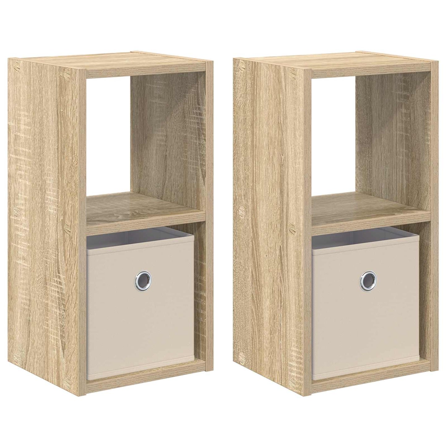 vidaXL Κομοδίνο με συρτάρι 2 pcs Δρύς Sonoma 25,5 x 22 x 49,5 εκ