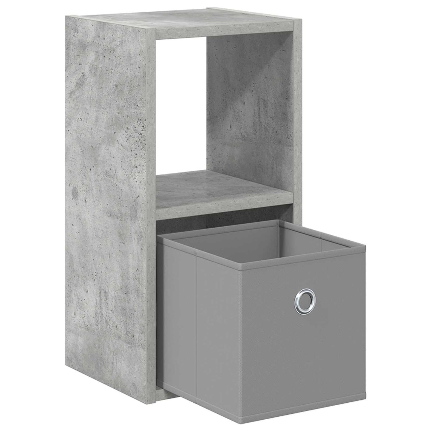 vidaXL Κομοδίνο με συρτάρι 2 pcs Σκυρόδεμα Γκρι 25,5 x 22 x 49,5 εκ