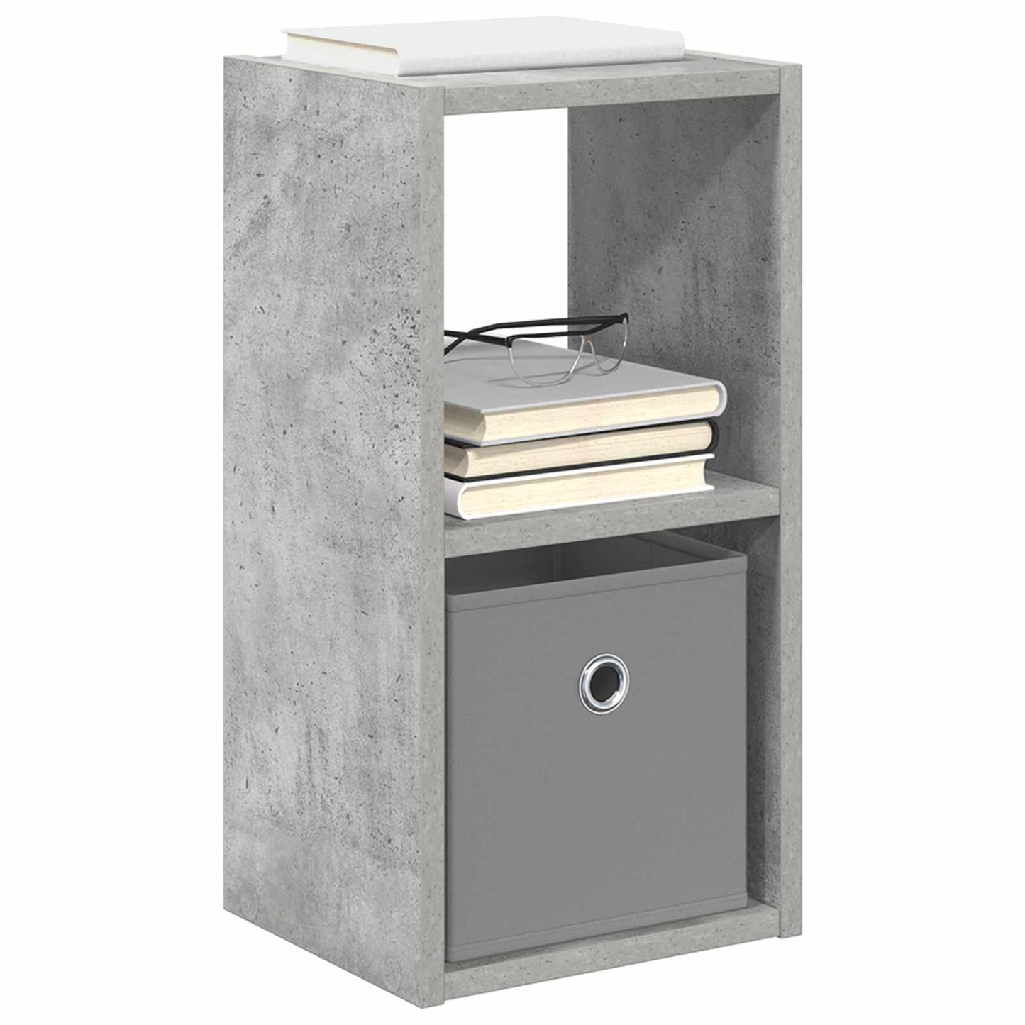 vidaXL Κομοδίνο με συρτάρι 2 pcs Σκυρόδεμα Γκρι 25,5 x 22 x 49,5 εκ