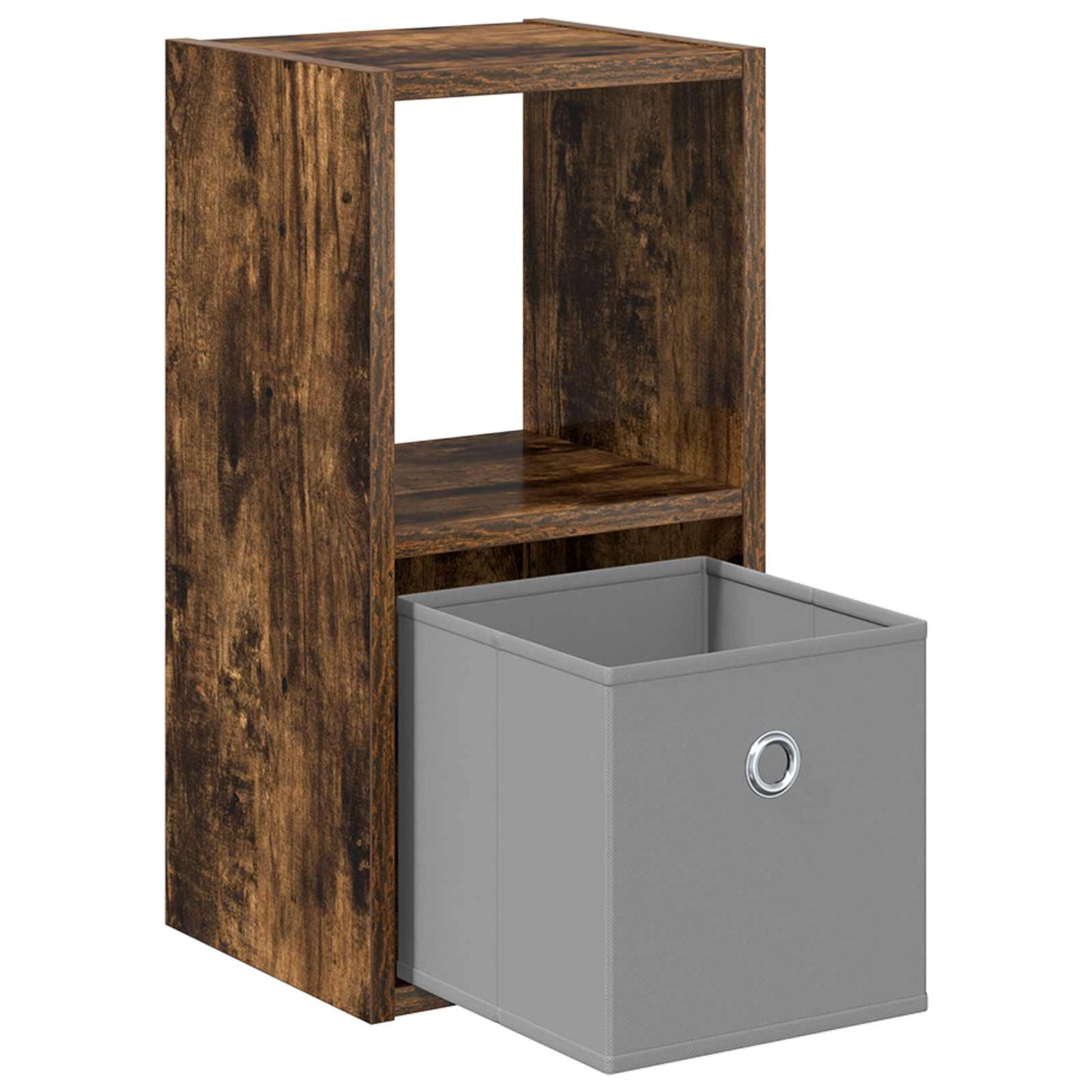 vidaXL Κομοδίνο με συρτάρι 2 pcs Καπνιστό Δρύς 25,5 x 22 x 49,5 εκ