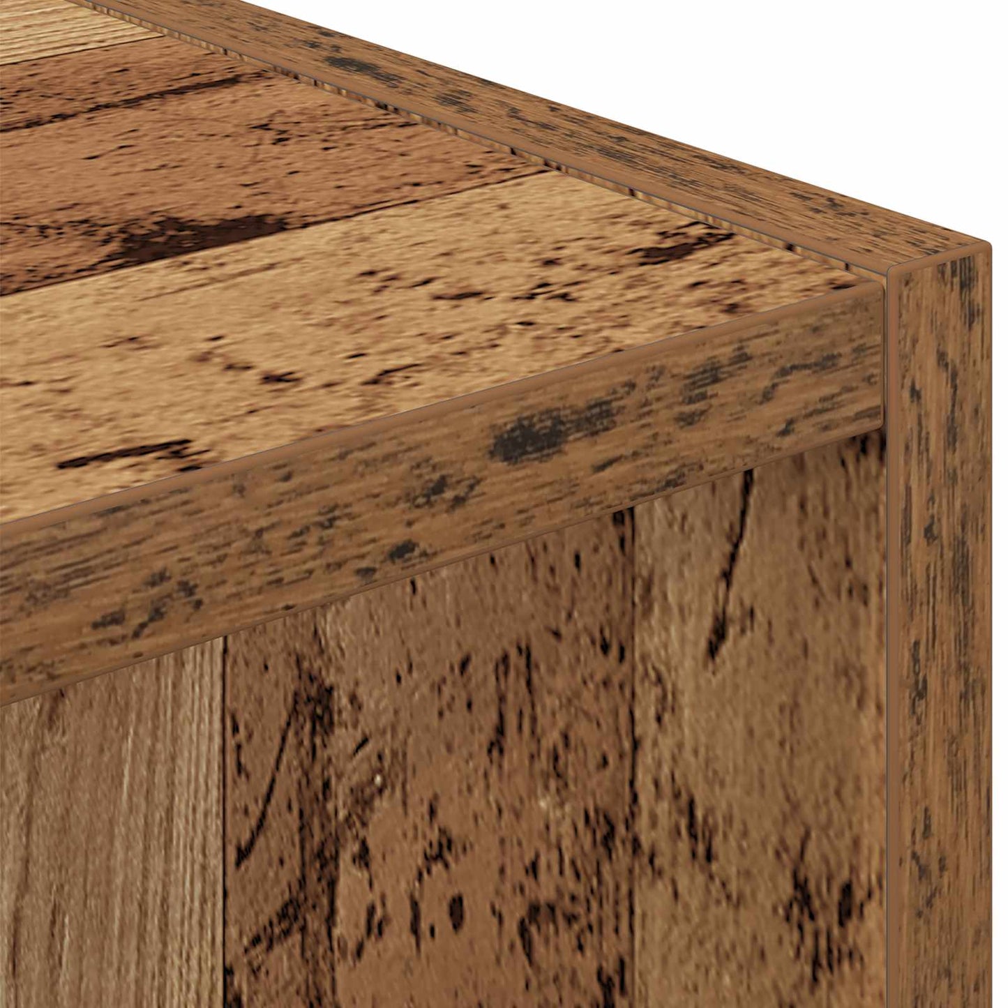 vidaXL Κομοδίνο με συρτάρι 2 pcs Παλιό ξύλο 25,5 x 22 x 49,5 εκ