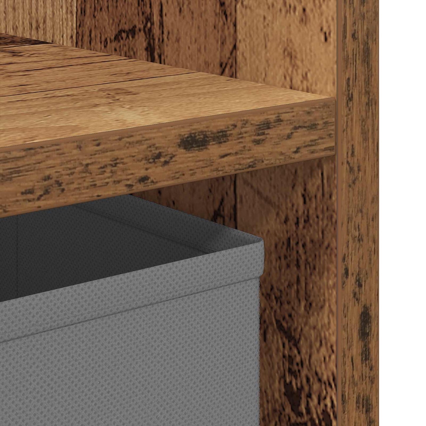 vidaXL Κομοδίνο με συρτάρι 2 pcs Παλιό ξύλο 25,5 x 22 x 49,5 εκ