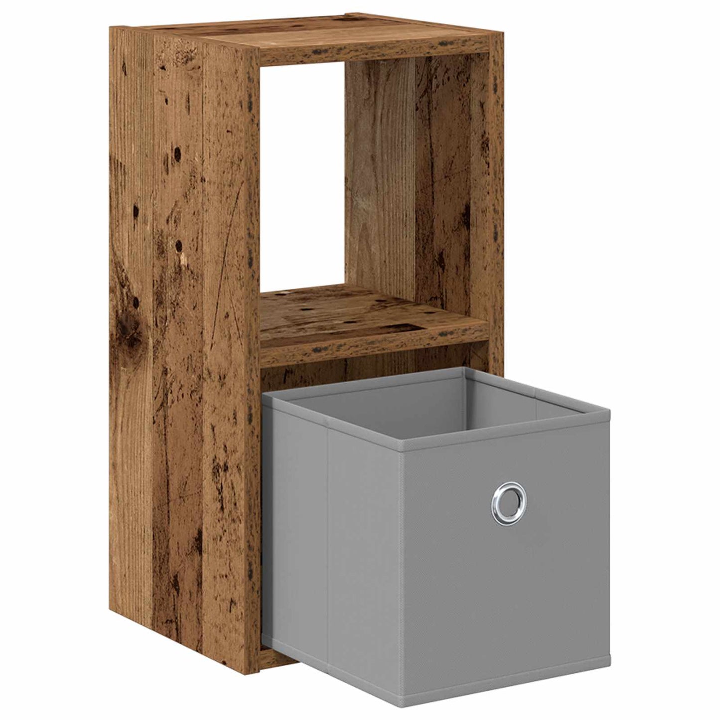vidaXL Κομοδίνο με συρτάρι 2 pcs Παλιό ξύλο 25,5 x 22 x 49,5 εκ