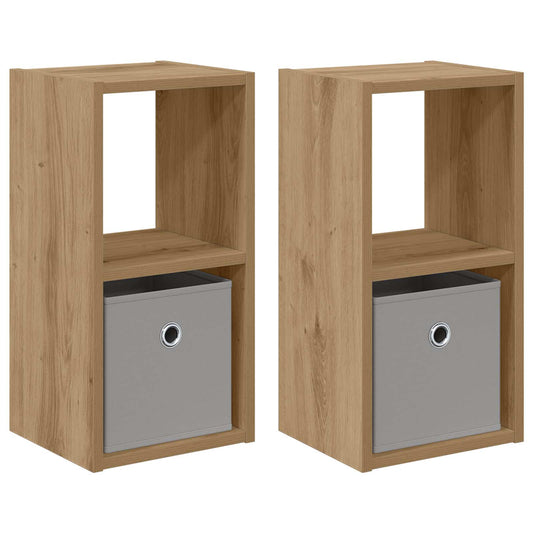 vidaXL Κομοδίνο 2 τμχ. Artisan Oak 25,5 x 22 x 49,5 εκ