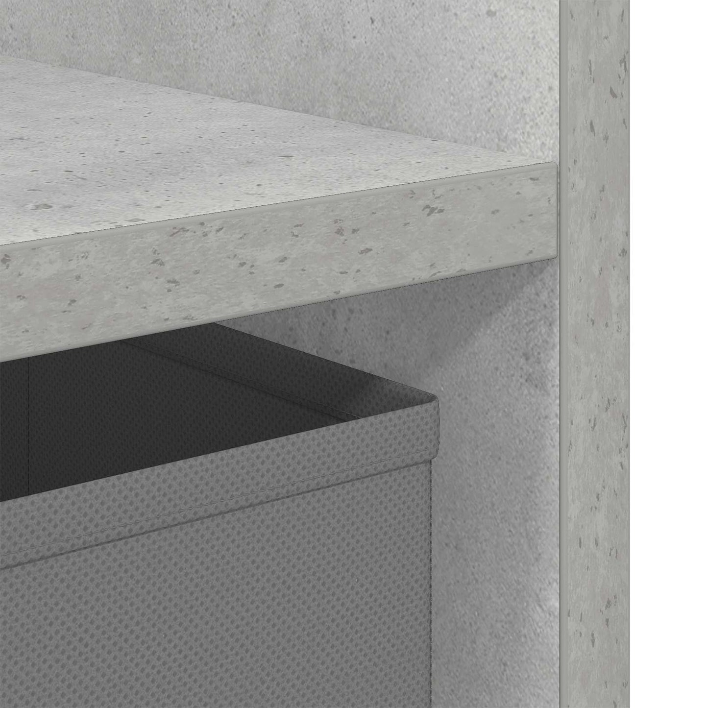 vidaXL Κομοδίνο Σκυρόδεμα Γκρι 30,5 x 27 x 59,5 εκ Επεξεργασμένο Ξύλο